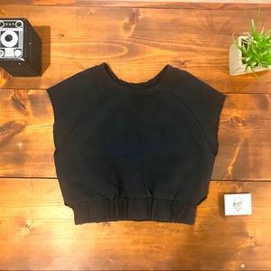 silence + noise cropped sweatshirt